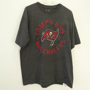 NFL Team Apparel Men's Tampa Bay Buccaneers T-Shirt Short Sleeve Gray Large